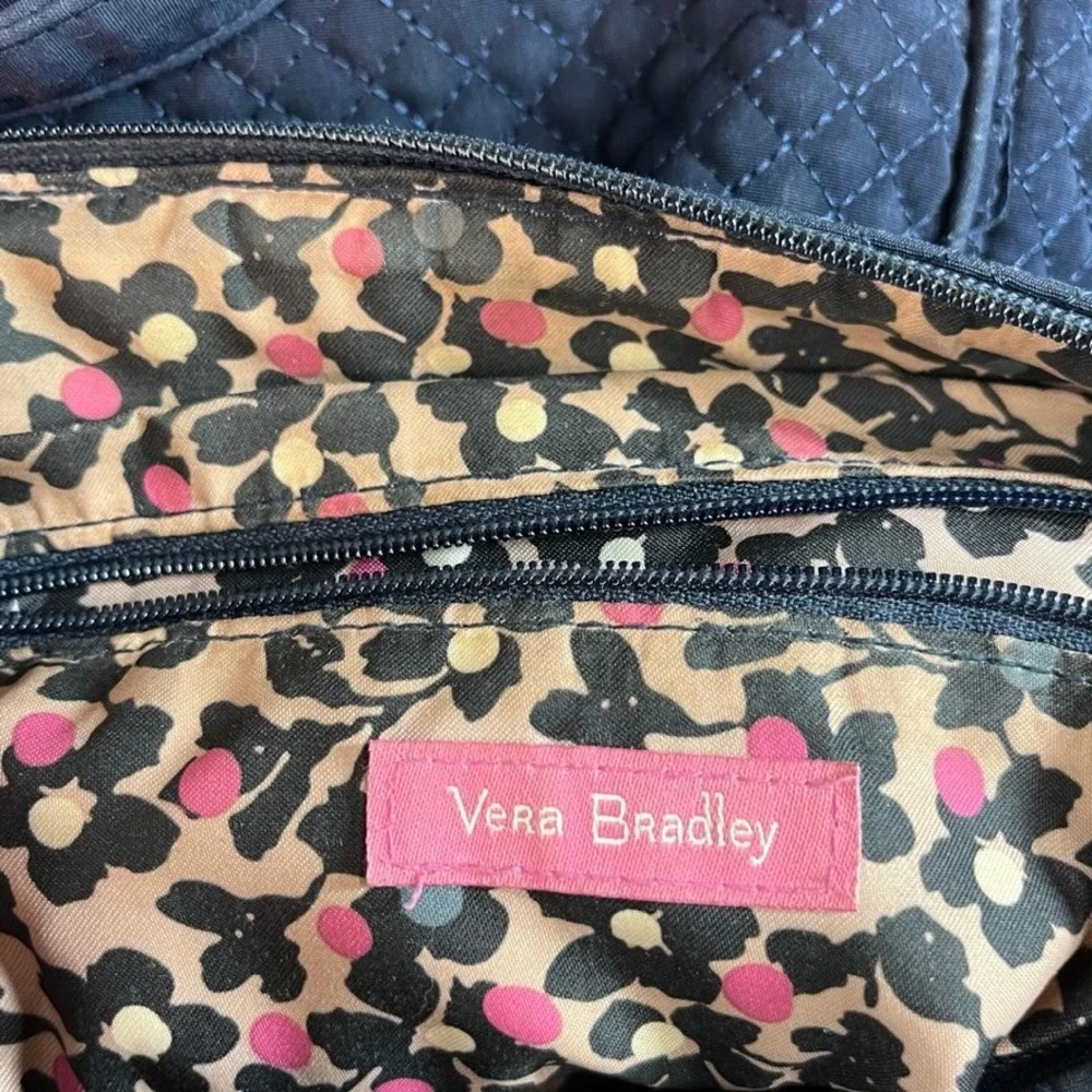 Vera Bradley Navy Blue Quilted Microfiber Hipster Crossbody Bag 22743-219